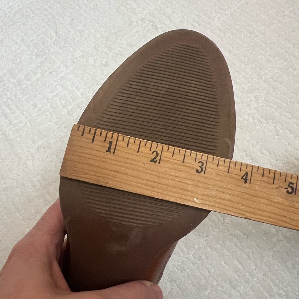 Loft light brown slip on mules clogs block heel faux leather 8 boho - Picture 9 of 11